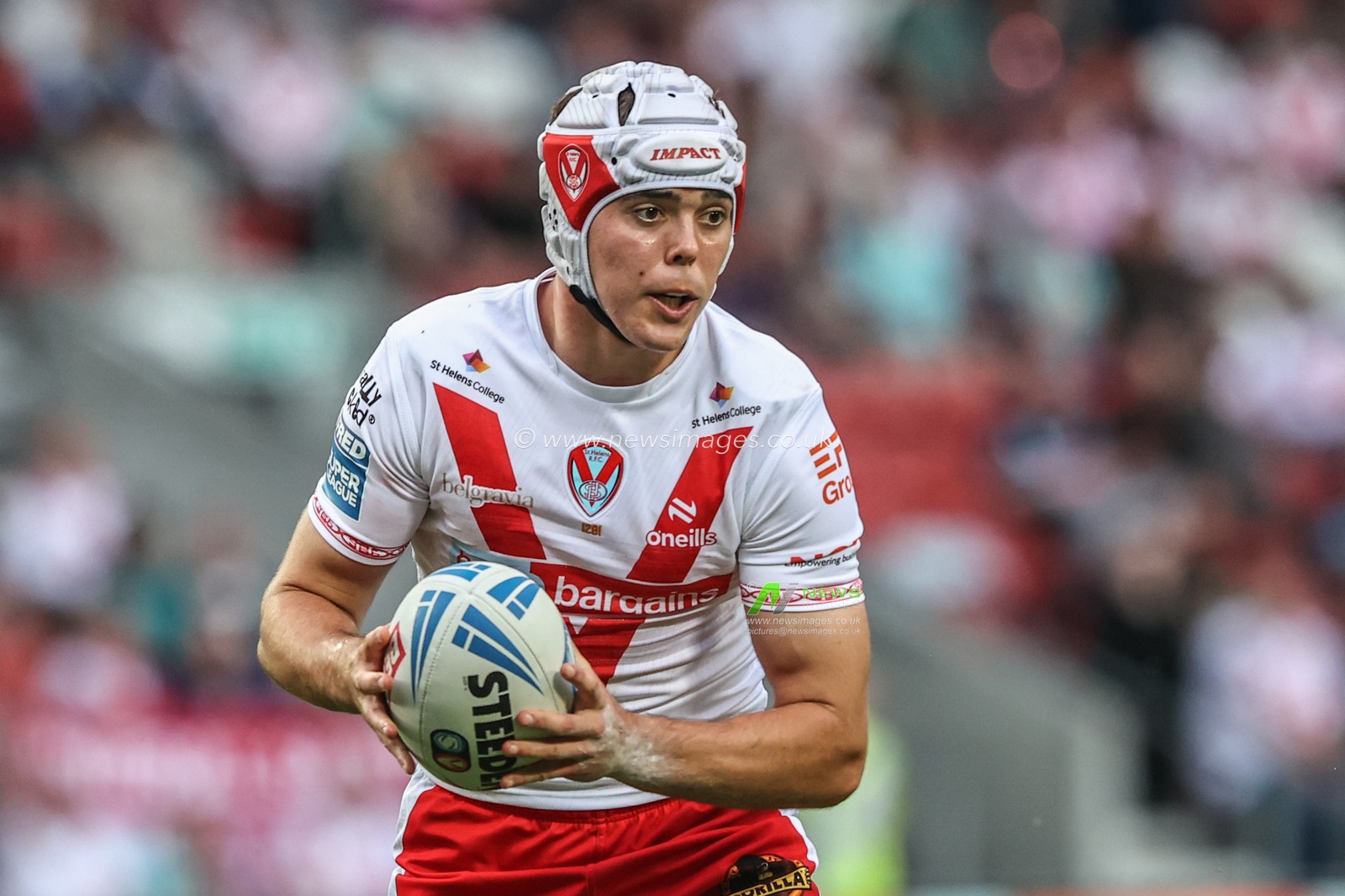 Harry Robertson of St. Helens during the Betfred Super League round 19 match St Helens vs Leigh Leopards at Totally Wicked Stadium, St Helens, United Kingdom, 17th July 2025

(Photo by Alfie Cosgrove/News Images)