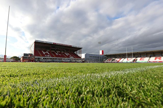 A general view of Sewell Group Craven Park before the Betfred Super League round 27 match Hull KR vs Warrington Wolves at Sewell Group Craven Park, Kingston upon Hull, United Kingdom, 18th September 2025

(Photo by Sam Eaden/News Images)