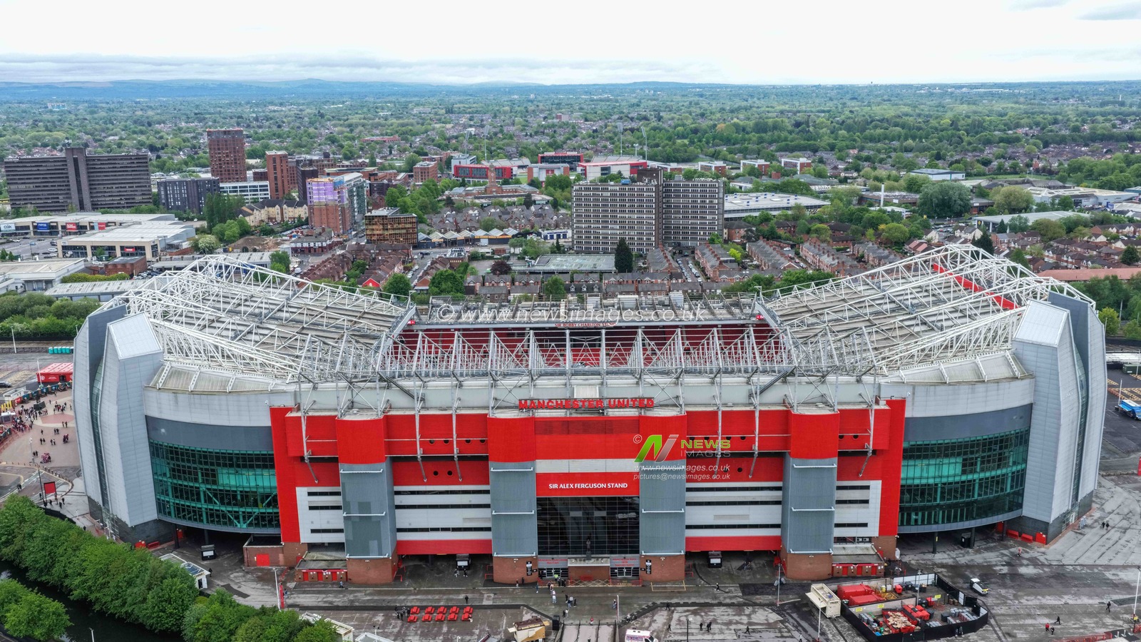 An aerial view of Old Trafford during the Premier League match Manchester United vs Liverpool at Old Trafford, Manchester, United Kingdom on 03 May 2026

(Photo by Mark Cosgrove/News Images)