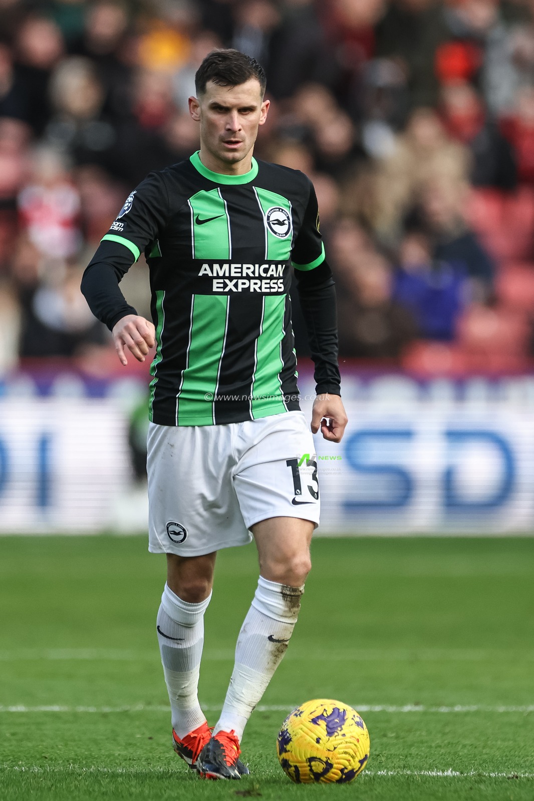 Pascal GroÃŸ of Brighton & Hove Albion during the Premier League match Sheffield United vs Brighton and Hove Albion at Bramall Lane, Sheffield, United Kingdom, 18th February 2024

(Photo by Mark Cosgrove/News Images)