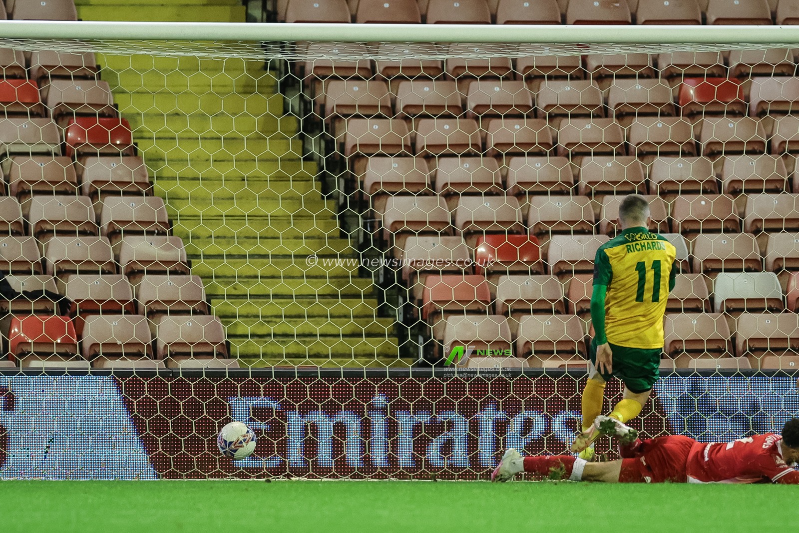 Tom Richards of Horsham scores to make it 3-3 during the Emirates FA Cup 1st Round match Barnsley vs Horsham FC at Oakwell, Barnsley, United Kingdom, 3rd November 2023

(Photo by Mark Cosgrove/News Images)