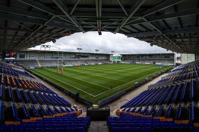 A general view of Halliwell Jones Stadium ahead of the Betfred Challenge Cup Quarter Final match Warrington Wolves vs Leigh Leopards at The Halliwell Jones Stadium, Warrington, United Kingdom on 11 April 2026

(Photo by Alfie Cosgrove/News Images)
