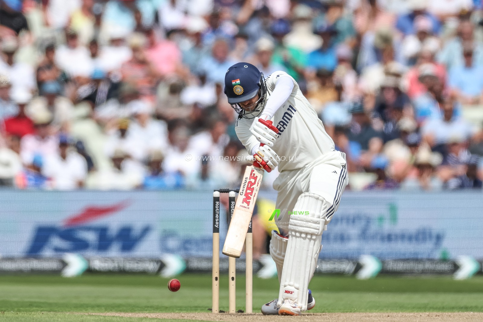 India captain Shubman Gill hits a four (4) during the 2nd Rothesay Test Match day 2 England vs India at Edgbaston, Birmingham, United Kingdom, 3rd July 2025

(Photo by Mark Cosgrove/News Images)