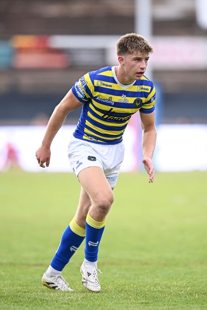 Ewan Irwin of Warrington Wolves during the Betfred Super League round 22 match Bradford Bulls vs Warrington Wolves at Odsal Stadium, Bradford, United Kingdom on 08 August 2026

(Photo by Ben Roberts/News Images)