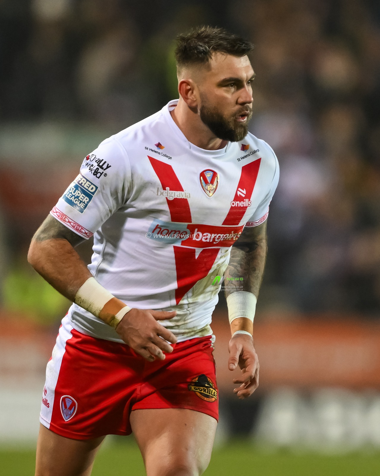 Kyle Feldt of St. Helens during the Betfred Super League Round 1 match St Helens vs Salford Red Devils at Totally Wicked Stadium, St Helens, United Kingdom, 15th February 2025

(Photo by Craig Thomas/News Images)