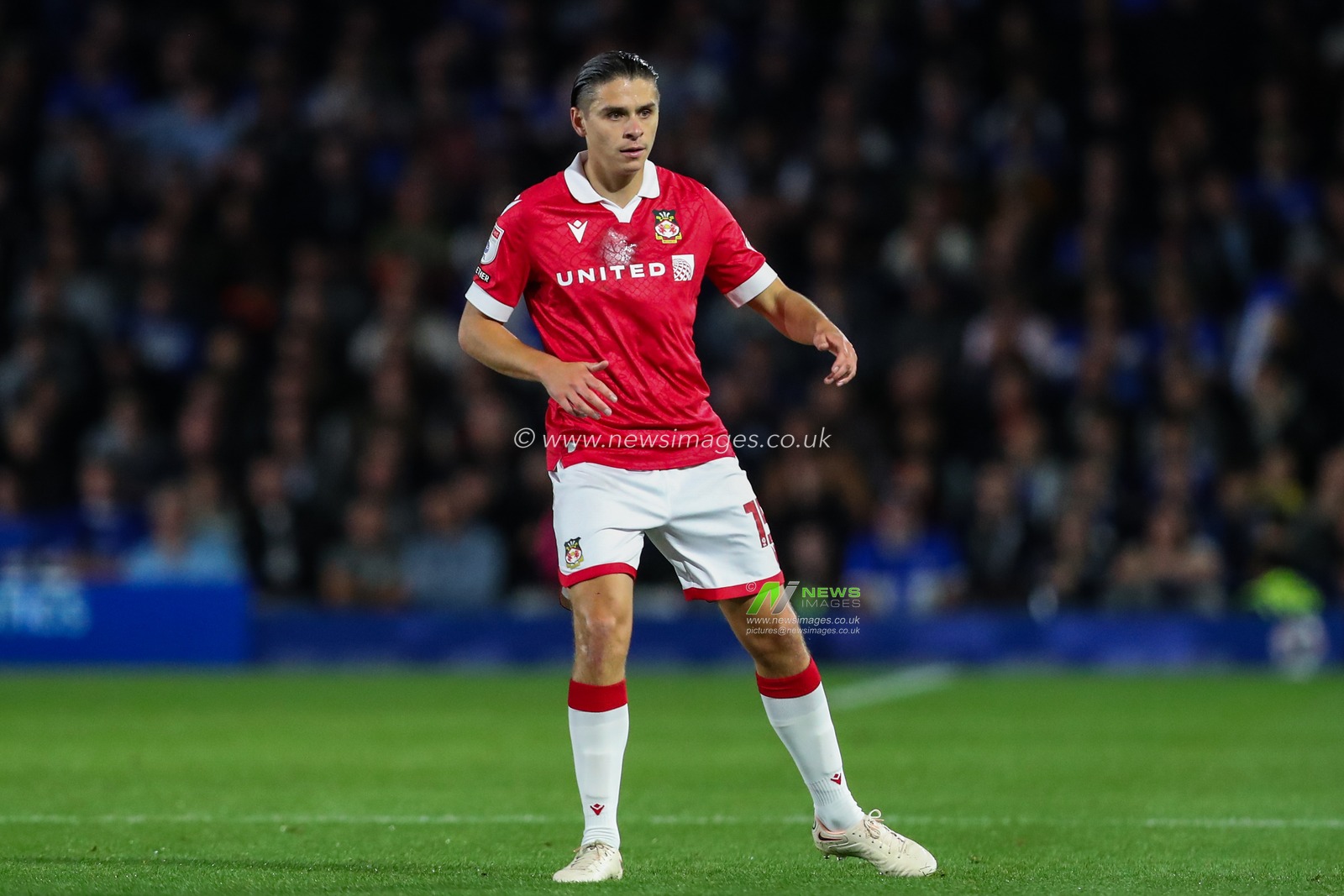 George Dobson of Wrexham during the Sky Bet League 1 match Birmingham City vs Wrexham at St. Andrew's @ Knighthead Park, Birmingham, United Kingdom, 16th September 2024

(Photo by Gareth Evans/News Images)