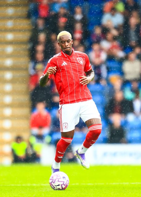 Callum Hudson-Odoi of Nottingham Forest on the ball during the Pre-season friendly match Nottingham Forest vs Monaco at SMH Group Stadiumact Stadium, Chesterfield, United Kingdom, 19th July 2025

(Photo by Richard Bierton/News Images)