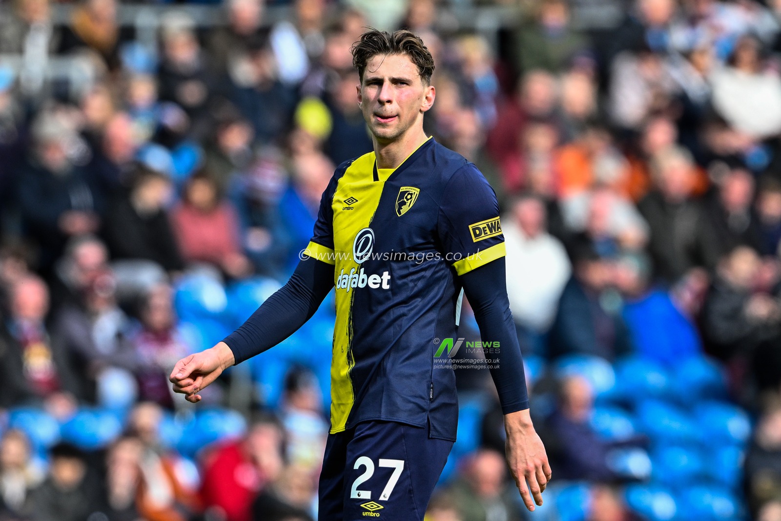 Illya Zabarnyi of Bournemouth during the Premier League match Burnley vs Bournemouth at Turf Moor, Burnley, United Kingdom, 3rd March 2024

(Photo by Cody Froggatt/News Images)
