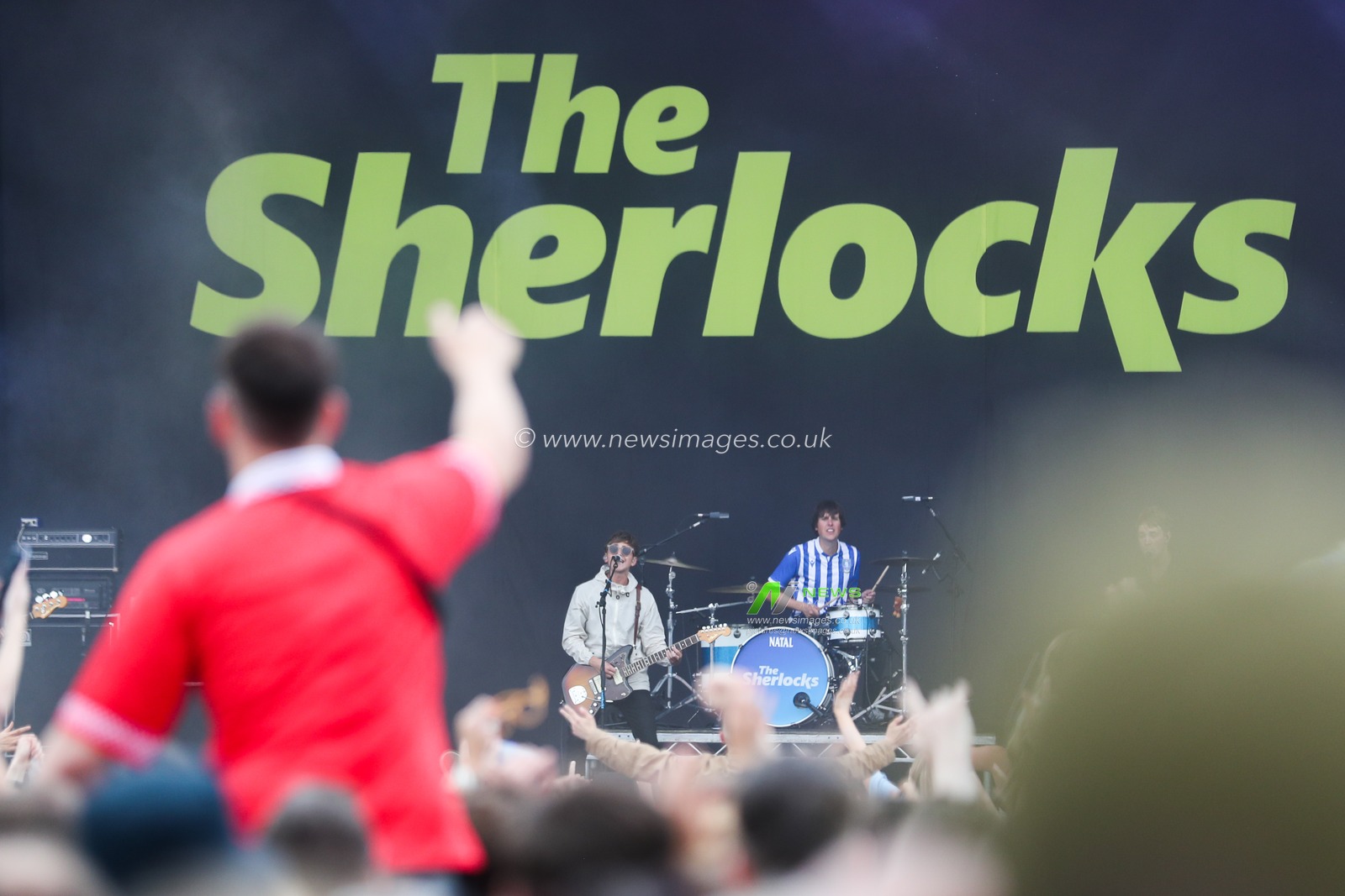 Festival goers enjoy the music of The Sherlocks during Day Two of Tramlines Festival