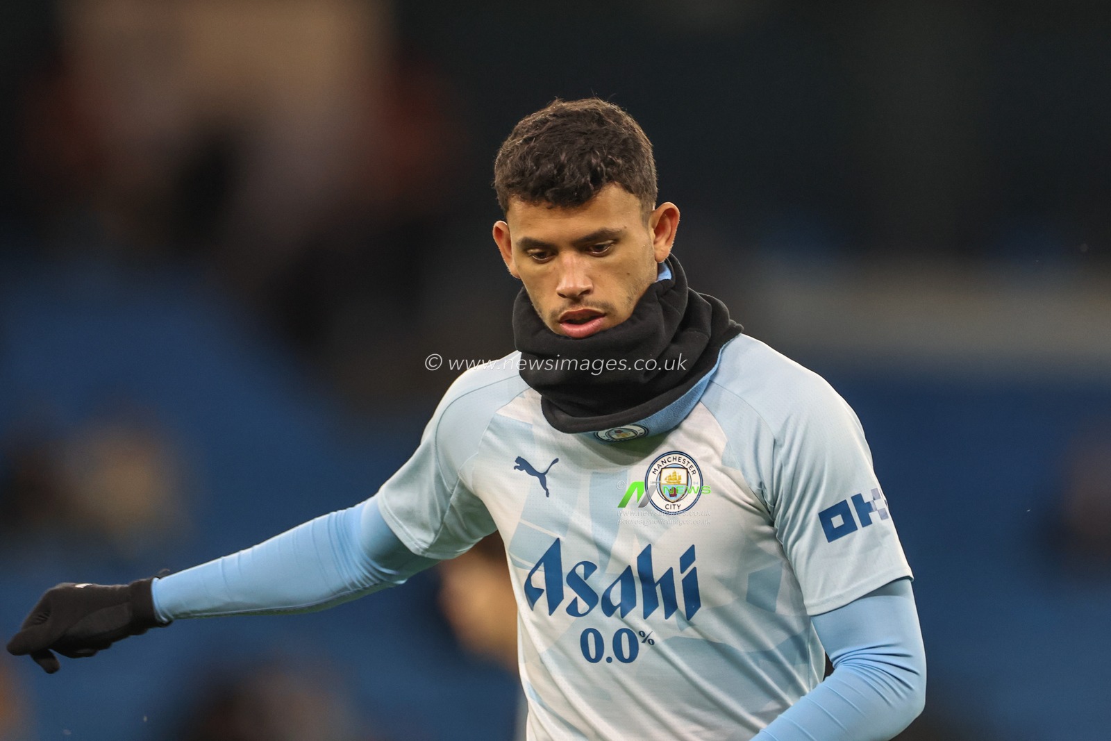 Matheus Nunes of Manchester City in the pregame warmup session during the Premier League match Manchester City vs Brentford at Etihad Stadium, Manchester, United Kingdom, 20th February 2024

(Photo by Mark Cosgrove/News Images)