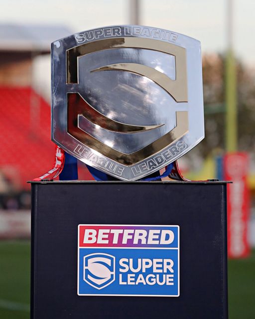 The League Leaders Shield before the Betfred Super League round 27 match Hull KR vs Warrington Wolves at Sewell Group Craven Park, Kingston upon Hull, United Kingdom, 18th September 2025(Photo by Sam Eaden/News Images)