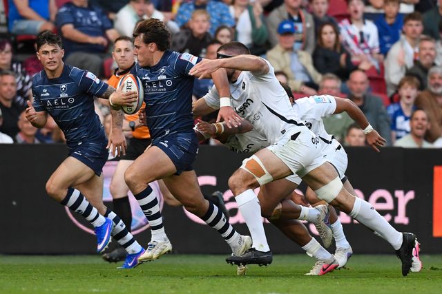 George Taylor of Bristol Bears running with the ball during the Gallagher Premiership match Bristol Bears vs Bath at Ashton Gate, Bristol, United Kingdom on 29 May 2026

(Photo by Alex Williamson/News Images)