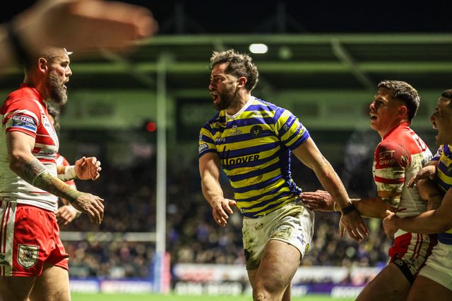 Toby King of Warrington Wolves goes over for a try during the Betfred Super League Round 1 match Warrington Wolves vs St Helens at The Halliwell Jones Stadium, Warrington, United Kingdom on 13 February 2026

(Photo by Alfie Cosgrove/News Images)