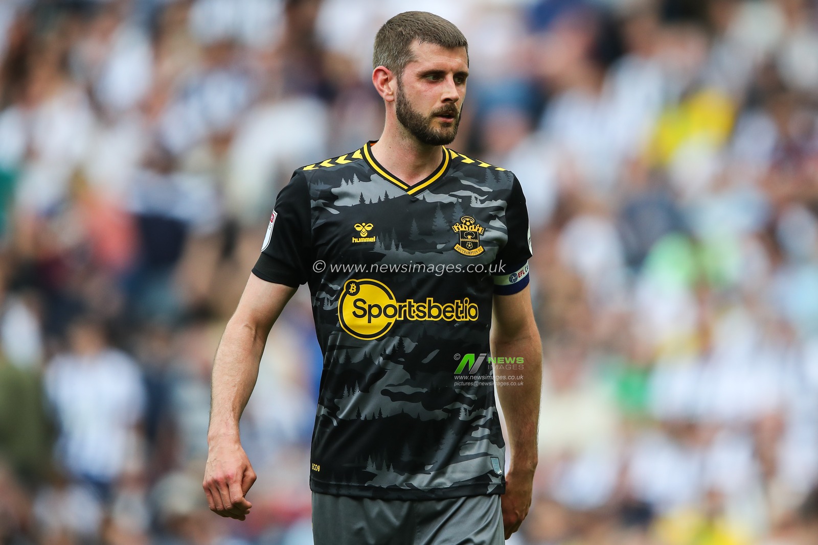 Jack Stephens of Southampton during the Sky Bet Championship Play-Off Semi-Final First Leg match West Bromwich Albion vs Southampton at The Hawthorns, West Bromwich, United Kingdom, 12th May 2024

(Photo by Gareth Evans/News Images)