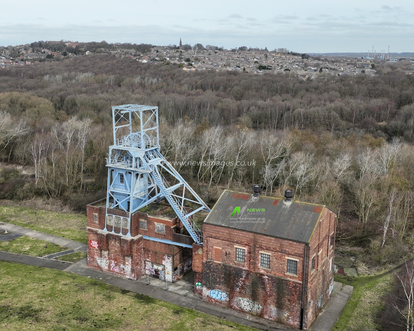 An aerial view of Barnsley Main Colliery pit head and winding gear on the 40th anniversary of the conclusion of the Miners' Strike in Britain was commemorated on March 3, 2025. This strike, which lasted nearly a year beginning on March 6, 1984, had a profound effect on British trade unionism, industry, economic policy, and the wider political landscape; at Barnsley Main Colliery, Barnsley, United Kingdom, 3rd March 2025

(Photo by Mark Cosgrove/News Images)