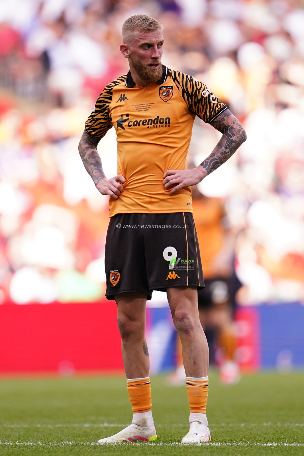 Oliver McBurnie of Hull City during the Sky Bet Championship Playoffs Final match Hull City vs Middlesbrough at Wembley Stadium, London, United Kingdom on 23 May 2026

(Photo by Harvey Murphy/News Images)