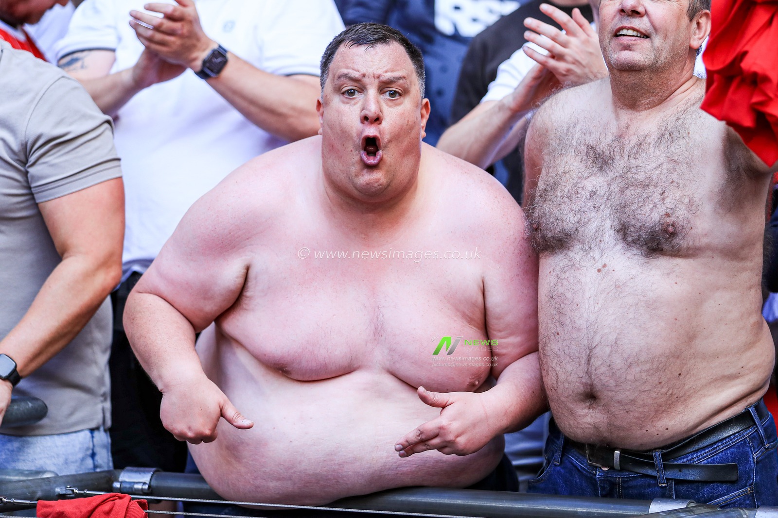 Charlton Athletic fan celebrate getting promotion back to the Sky Bet Championship after the Sky Bet League 1 Playoff Final match Charlton Athletic vs Leyton Orient at Wembley Stadium, London, United Kingdom, 25th May 2025

(Photo by Jorge Horsted/News Images)