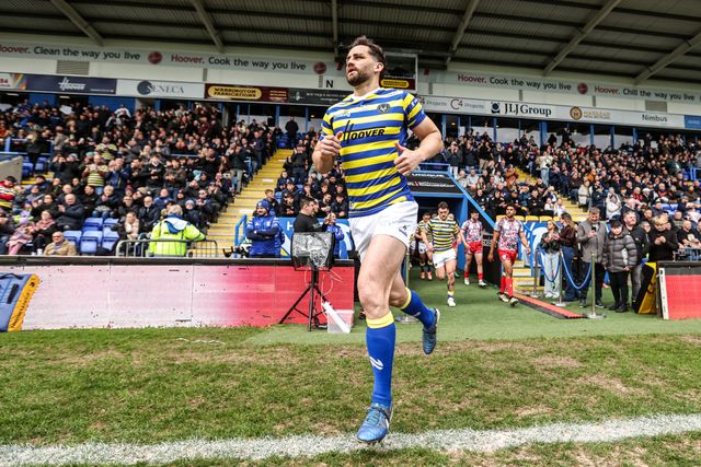 Toby King of Warrington Wolves comes out for the game during the Betfred Super League round 7 match Warrington Wolves vs Leigh Leopards at The Halliwell Jones Stadium, Warrington, United Kingdom on 04 April 2026

(Photo by Alfie Cosgrove/News Images)