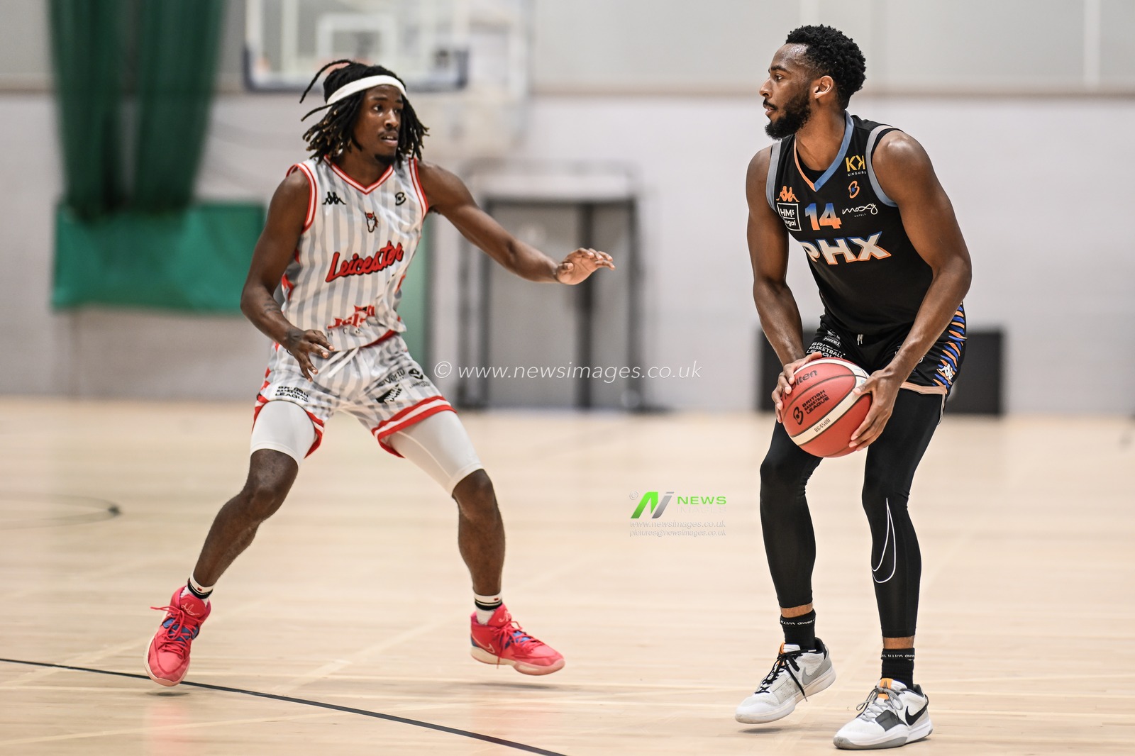 Maceo Jack of Cheshire Phoenix in action during the British Basketball Championship match Cheshire Phoenix vs Leicester Riders at Ellesmere Port Sports Village, Ellesmere Port, United Kingdom, 12th November 2023

(Photo by Craig Thomas/News Images)