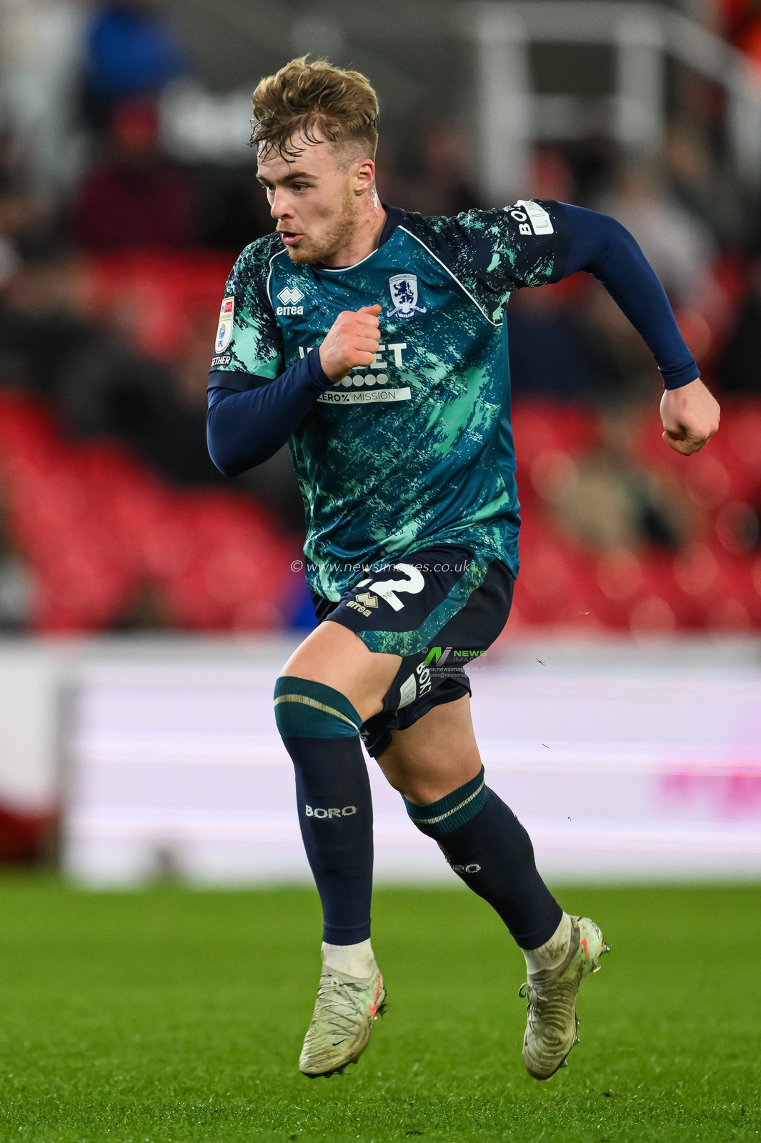 Tommy Conway of Middlesbrough in action during the Sky Bet Championship match Stoke City vs Middlesbrough at Bet365 Stadium, Stoke-on-Trent, United Kingdom, 25th February 2025

(Photo by Craig Thomas/News Images)
