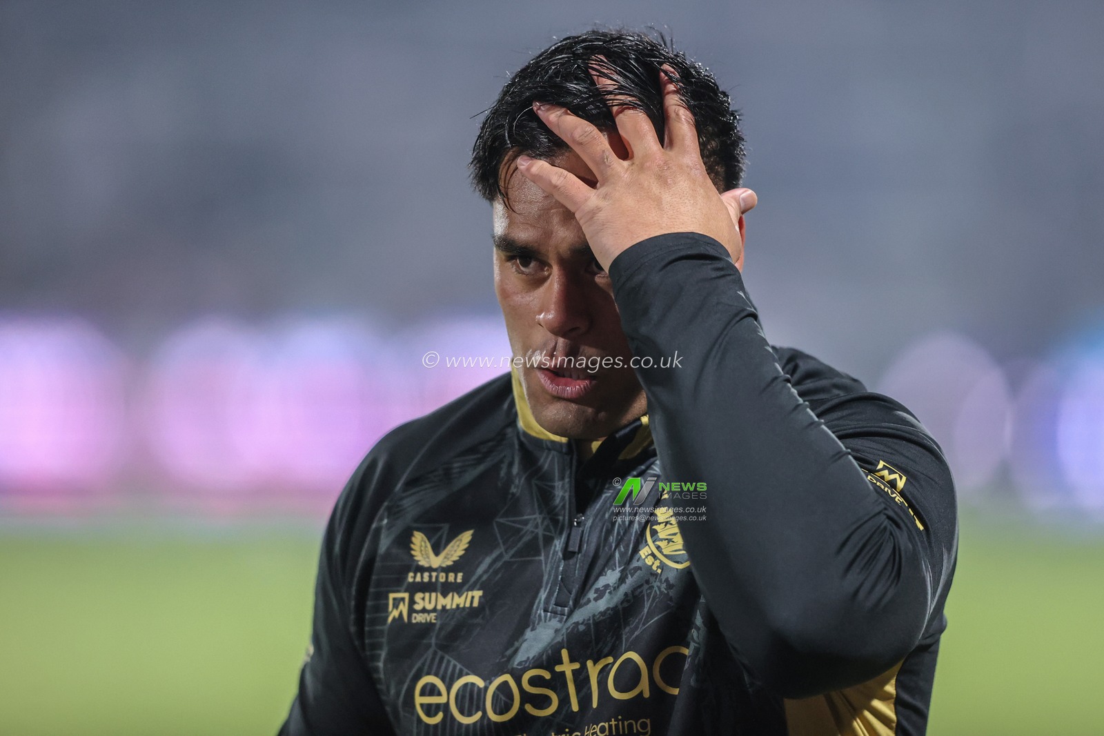Herman Eseâ€™ese of Hull FC during pre-game warm up during the Betfred Super League Round 5 match Wakefield Trinity vs Hull FC at DIY Kitchens Stadium, Wakefield, United Kingdom, 21st March 2025

(Photo by Alfie Cosgrove/News Images)