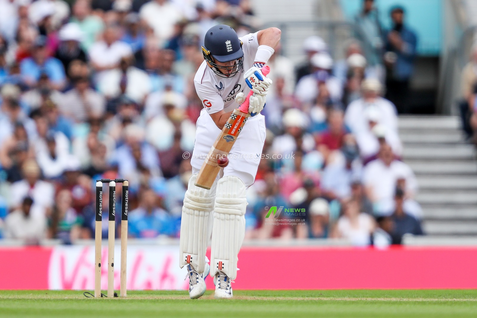 Ollie Pope of England bats during the 5th Rothesay Test Match day 4 England vs India at The Kia Oval, London, United Kingdom, 3rd August 2025

(Photo by Izzy Poles/News Images)