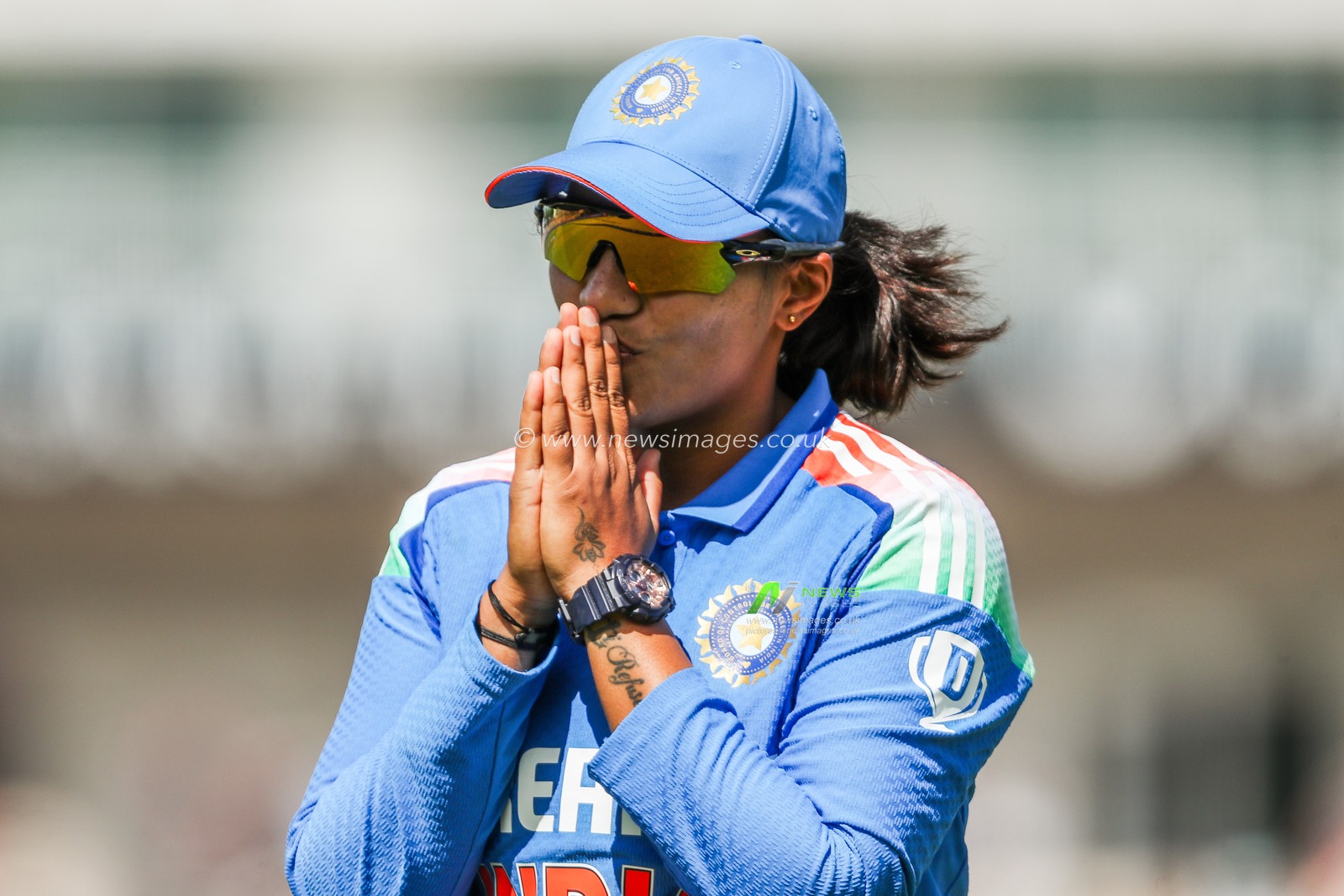 Sneh Rana of India reacts during the 1st Metro Bank One Day International match England Women vs India Women at The Utilita Bowl, Southampton, United Kingdom, 16th July 2025

(Photo by Izzy Poles/News Images)