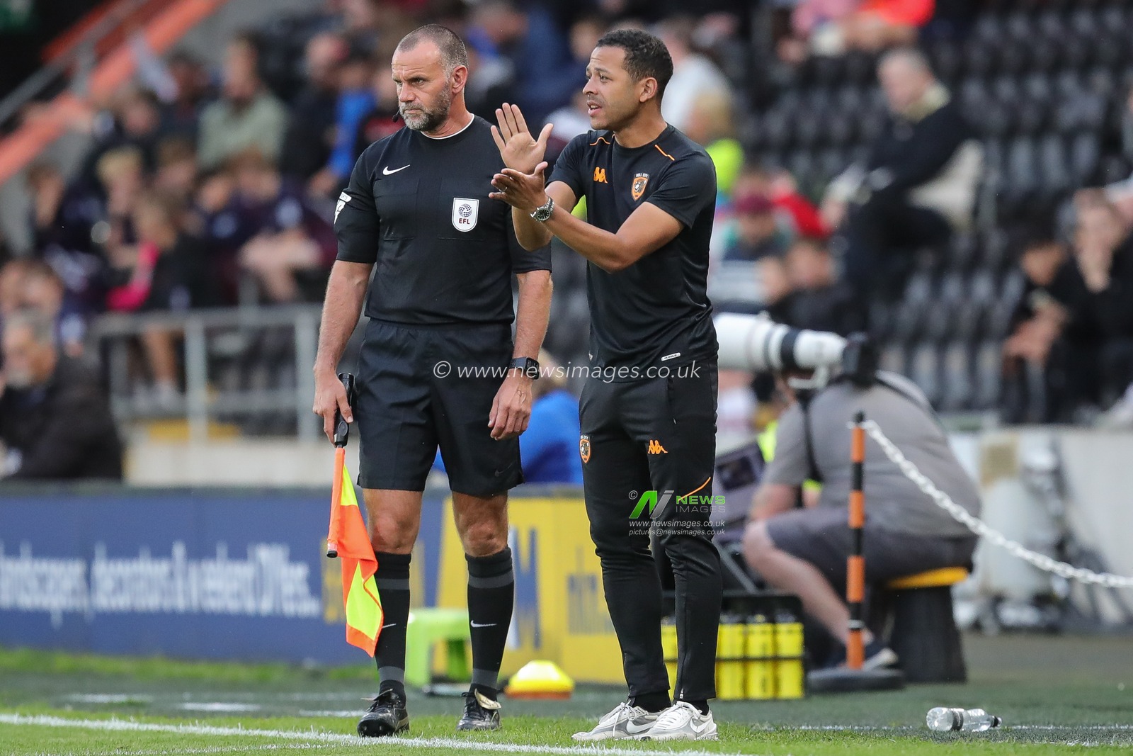 Liam Rosenior manager of Hull City gestures and reacts during the Pre-season friendly match Hull City vs Barnsley at MKM Stadium, Hull, United Kingdom, 18th July 2023

(Photo by James Heaton/News Images)