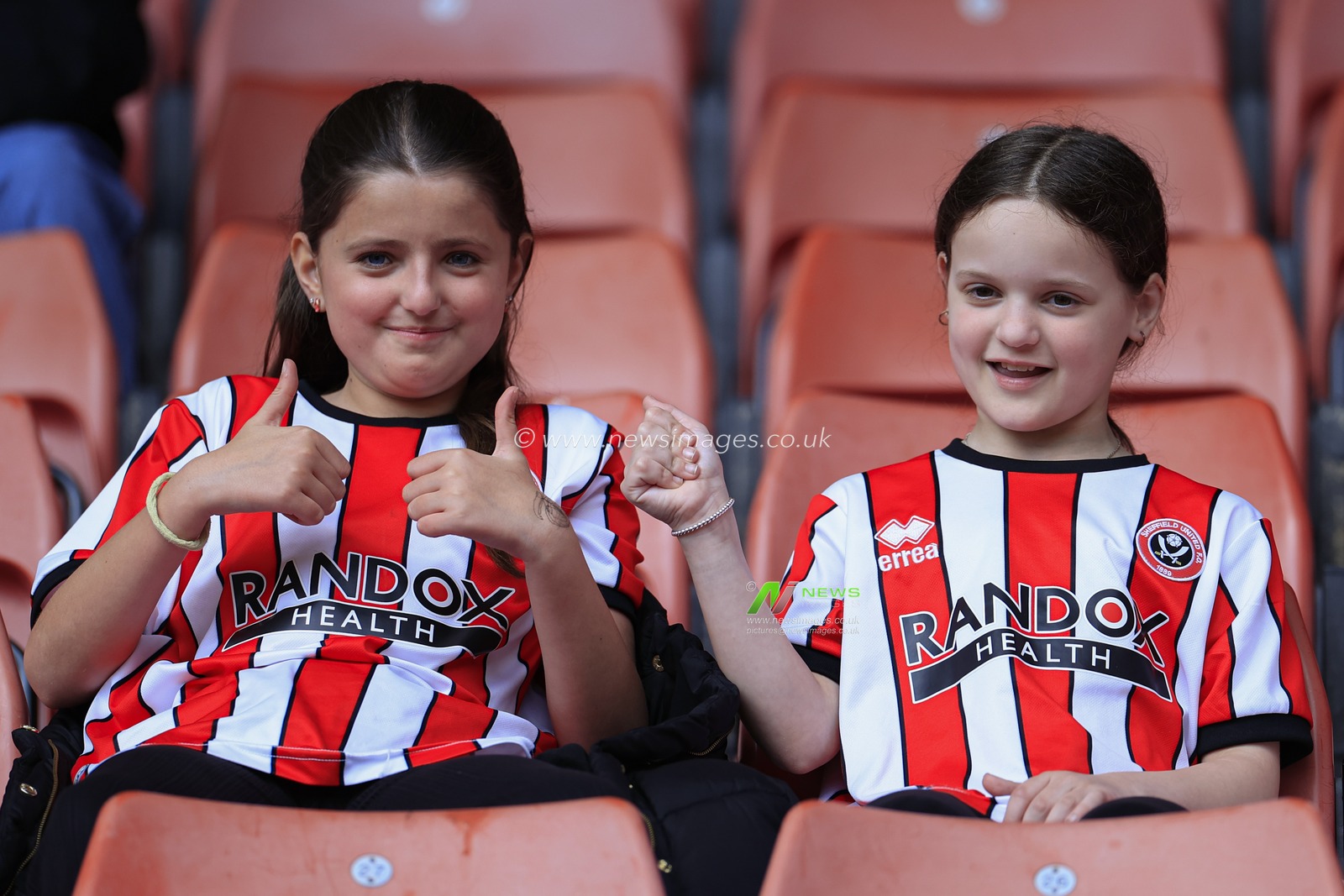 Young Sheffield United fans ahead of the Sky Bet Championship match Sheffield United vs Preston North End at Bramall Lane, Sheffield, United Kingdom, 29th April 2023

(Photo by Conor Molloy/News Images)