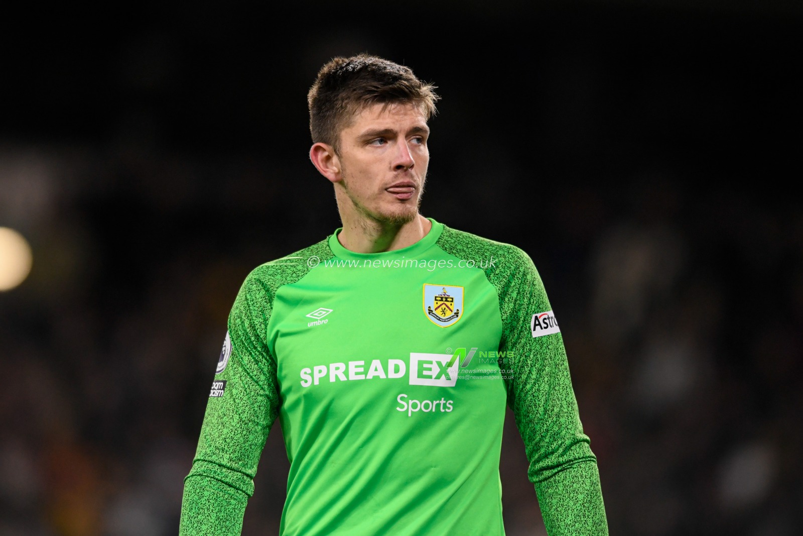 Nick Pope #1 of Burnley in action during the game