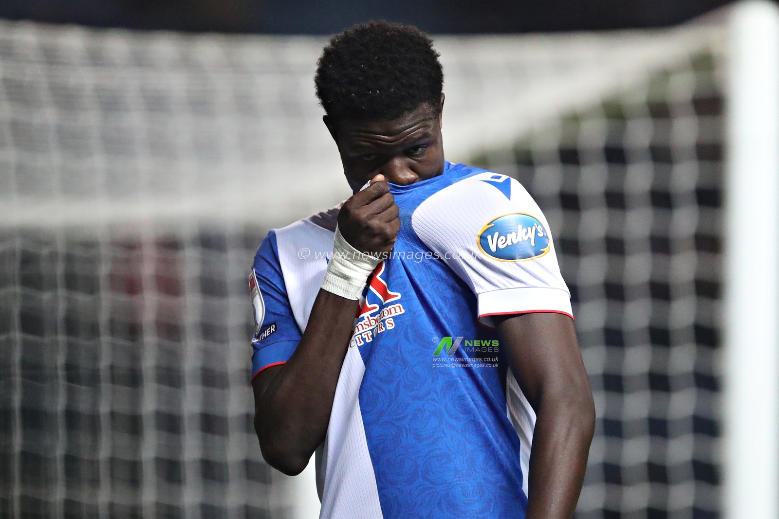 Makhtar Gueye of Blackburn Rovers celebrates his goal during the Sky Bet Championship match Blackburn Rovers vs Portsmouth at Ewood Park, Blackburn, United Kingdom, 15th January 2025

(Photo by Sam Eaden/News Images)
