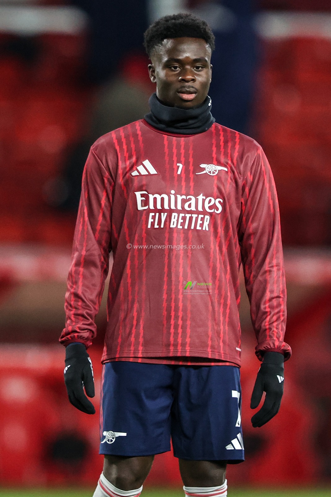 Bukayo Saka of Arsenal in the pregame warmup session during the Premier League match Nottingham Forest vs Arsenal at City Ground, Nottingham, United Kingdom, 17th January 2026

(Photo by Alfie Cosgrove/News Images)
