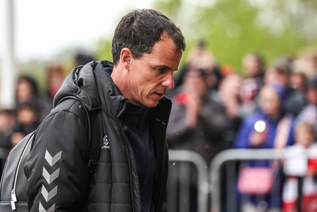 Regis Le Bris manager of Sunderland arrives during the Premier League match Sunderland vs Manchester United at Stadium Of Light, Sunderland, United Kingdom on 09 May 2026

(Photo by Alfie Cosgrove/News Images)