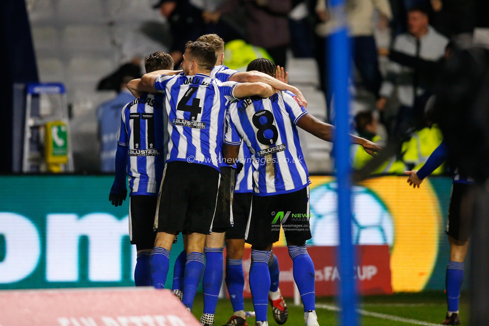 Josh Windass #11 of Sheffield Wednesday Celebrates scoring a goal to make it 1-0 during the Emirates FA Cup Third Round match Sheffield Wednesday vs Newcastle United at Hillsborough, Sheffield, United Kingdom, 7th January 2023

(Photo by Ben Early/News Images)
