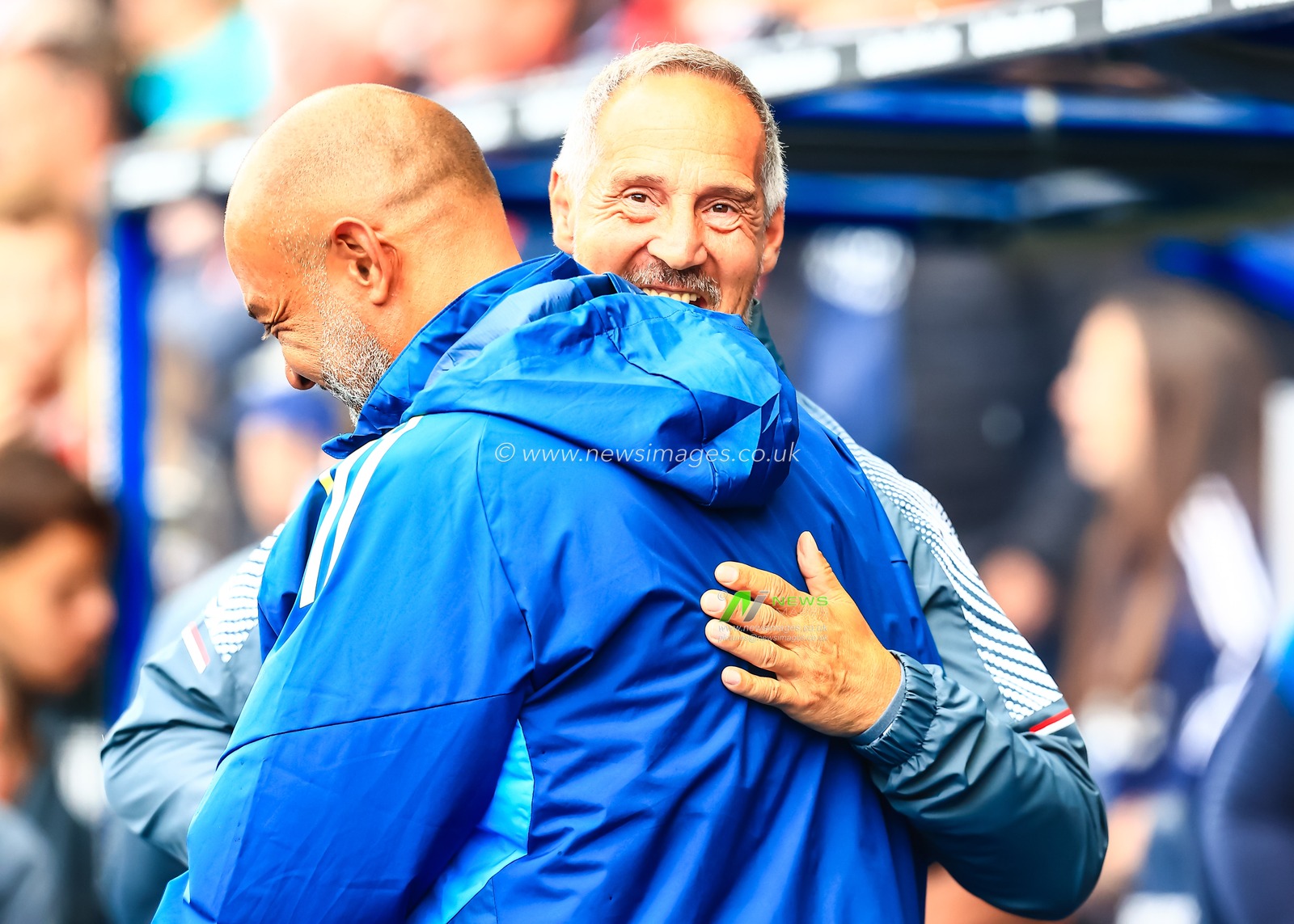 Adi Hütter Monaco Manager and Nuno Espírito Santo Nottingham Forest Manager during the Pre-season friendly match Nottingham Forest vs Monaco at SMH Group Stadiumact Stadium, Chesterfield, United Kingdom, 19th July 2025

(Photo by Richard Bierton/News Images)