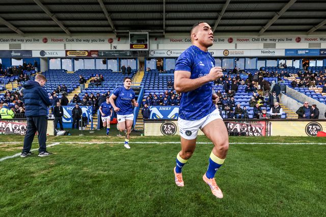 Albert Hopoate of Warrington Wolves in the pre-game warm up during the Betfred Super League Round 3 match Warrington Wolves vs Wakefield Trinity at The Halliwell Jones Stadium, Warrington, United Kingdom on 28 February 2026

(Photo by Alfie Cosgrove/News Images)