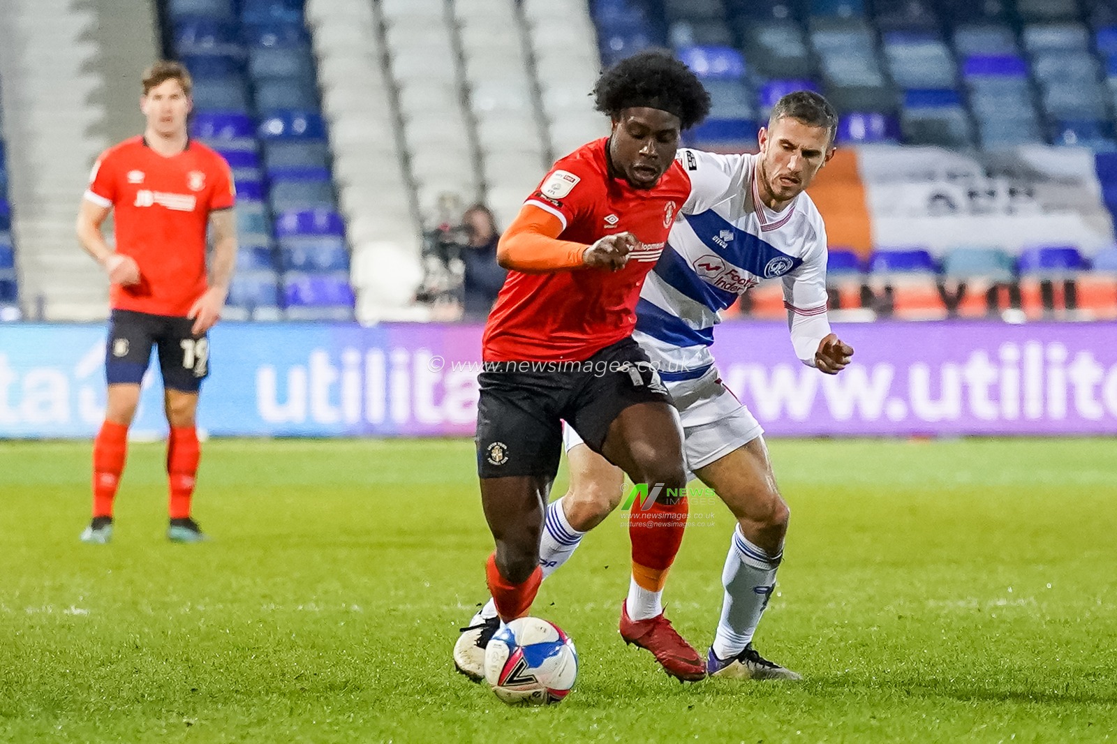 Pelly Ruddock #17 of Luton Town in action