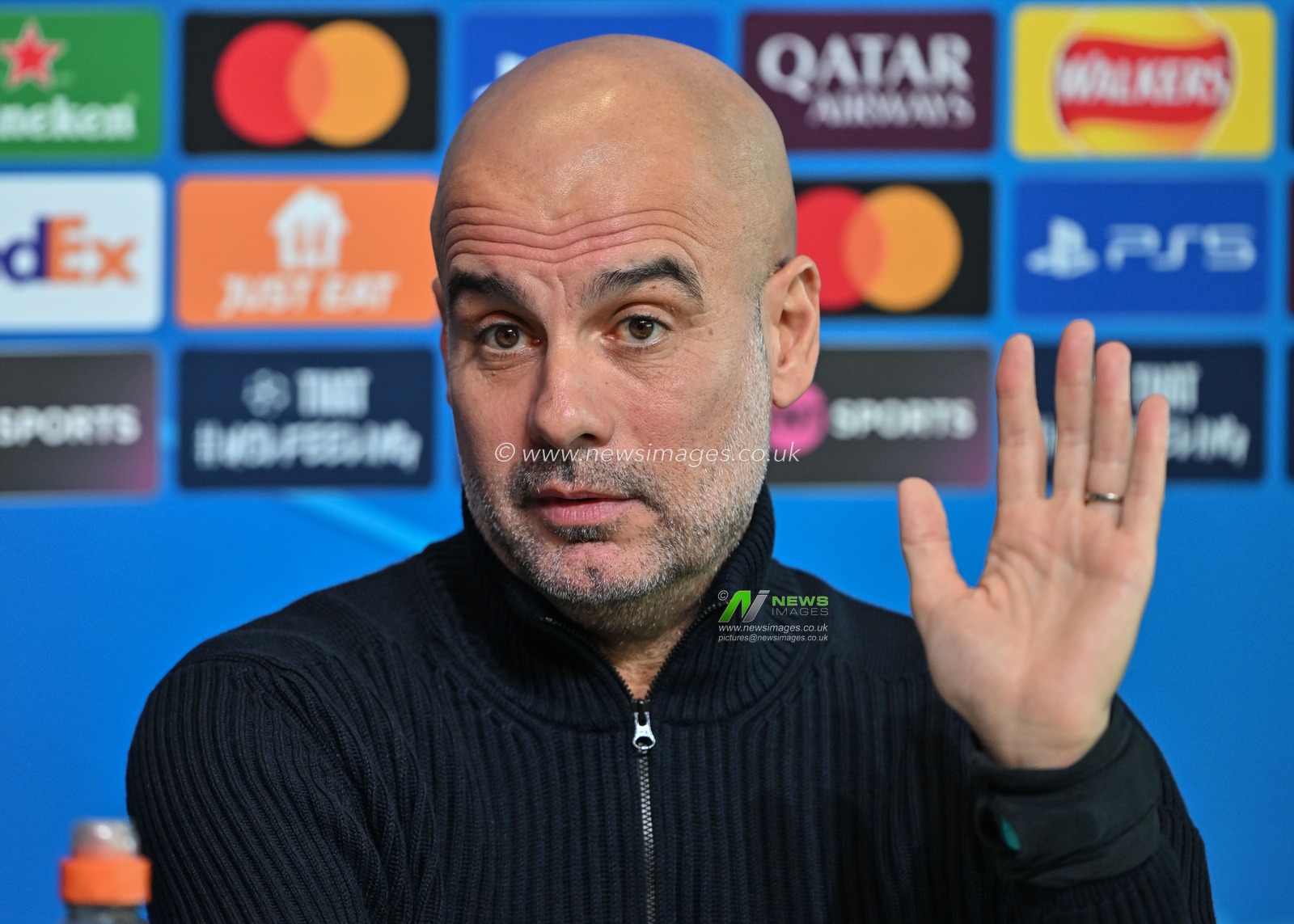 Pep Guardiola manager of Manchester City during the Manchester City v Sparta Prague UEFA Champions League press conference at Joie Stadium, Manchester, United Kingdom, 22nd October 2024

(Photo by Cody Froggatt/News Images)