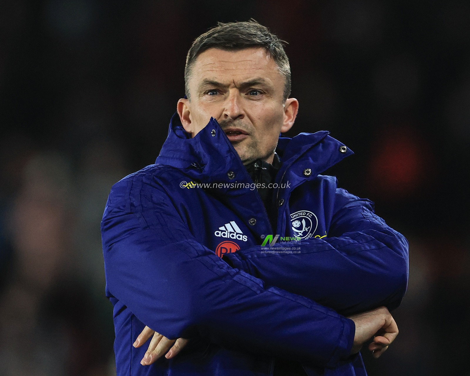 Paul Heckingbottom manager of Sheffield United during the game