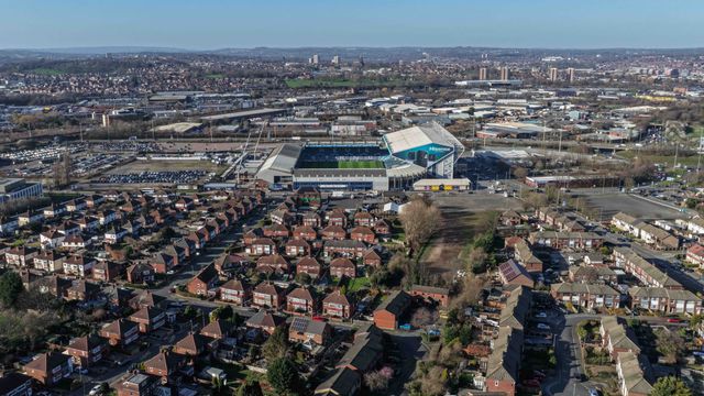 An aerial view of Elland Road during the Premier League match Leeds United vs Sunderland at Elland Road, Leeds, United Kingdom on 03 March 2026

(Photo by Mark Cosgrove/News Images)