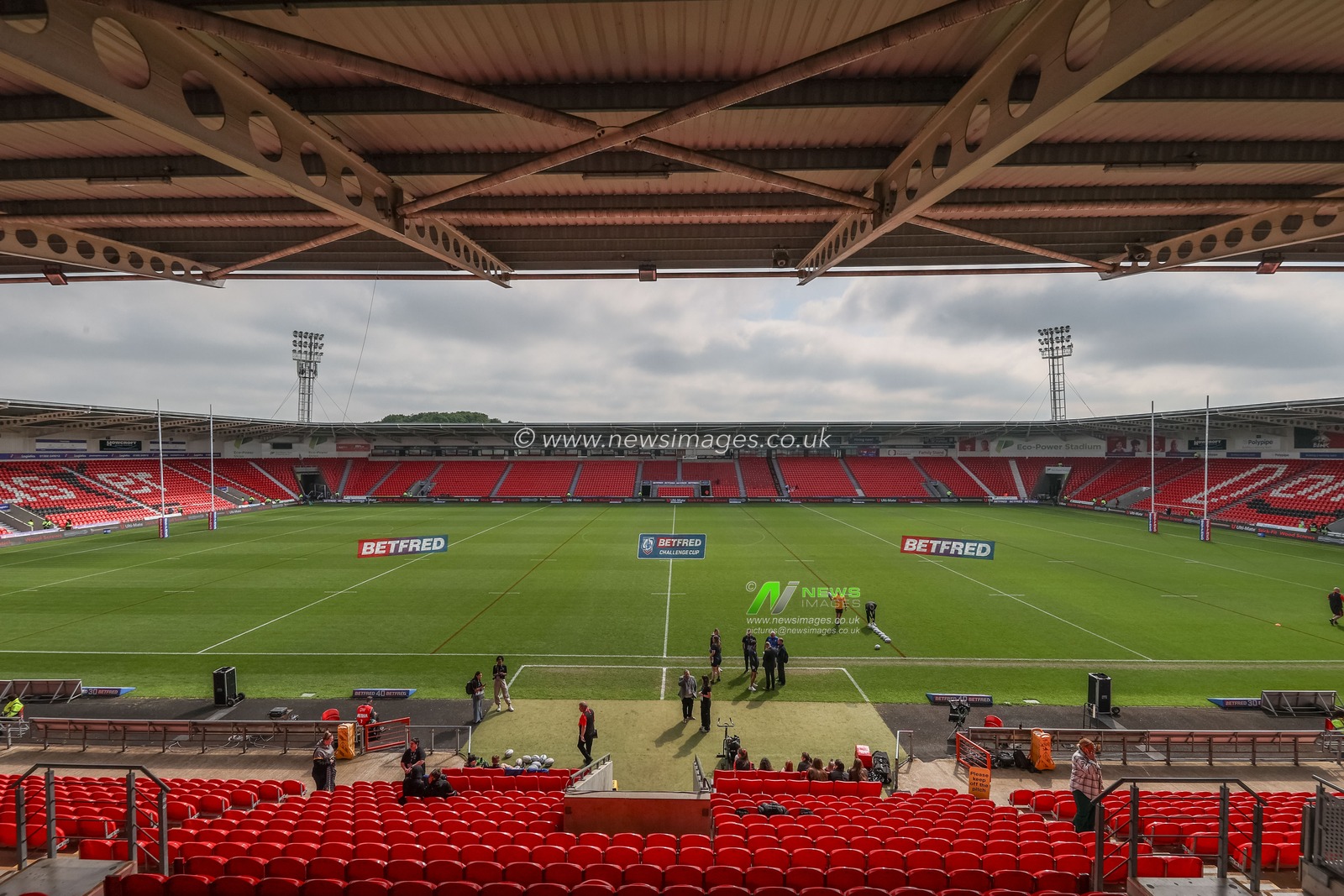 A general view of the Eco-Power Stadium during the Betfred Women's Challenge Cup match St Helens Women vs York City Knights Women at Eco-Power Stadium, Doncaster, United Kingdom, 18th May 2024

(Photo by Mark Cosgrove/News Images)