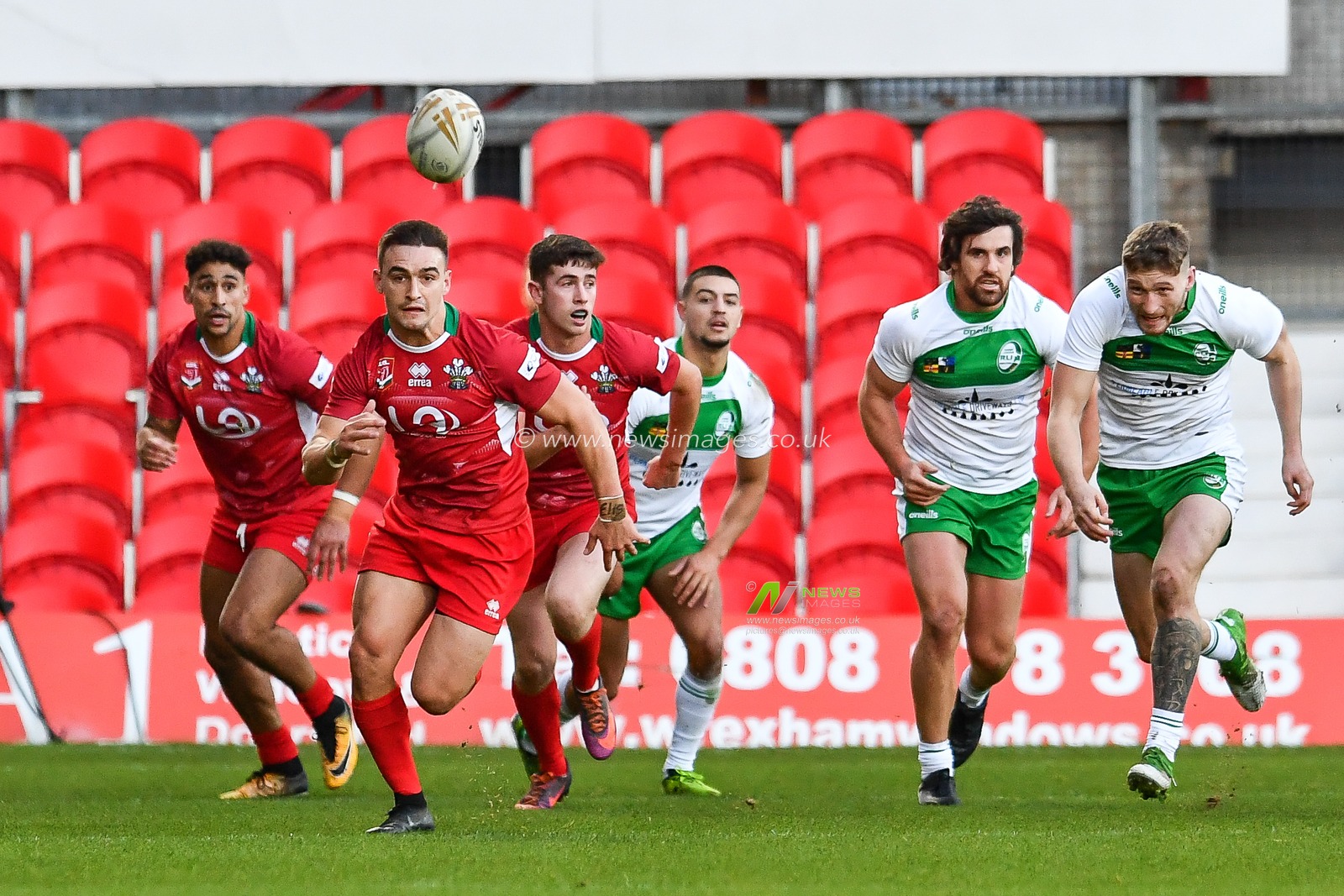 11th November 2018 , Racecourse Ground,  Wrexham, Wales ;  Rugby League World Cup Qualifier,Wales v Ireland ; James Olds of Wales in actions


Credit:   Craig Thomas/News Images