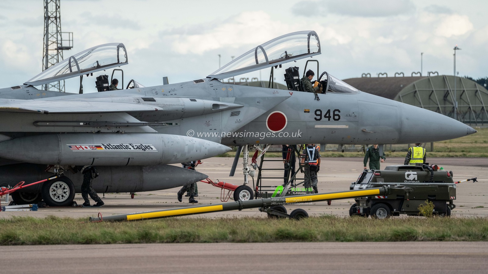 The Japan Air Self-Defense Force McDonnell Douglas F-15’s lands as JASDF successfully competes the first fighter aircraft deployment to Europe in its 71-year history, as they join the United Kingdom’s Royal Air Force as they arrive at RAF Coningsby as part of the "Atlantic Eagles" mission. This landmark achievement strengthens defence cooperation between the United Kingdom and Japan whilst demonstrating the interconnected nature of global security at RAF Coningsby, Coningsby, United Kingdom, 22nd September 2025

(Photo by Kurt Fairhurst/News Images)