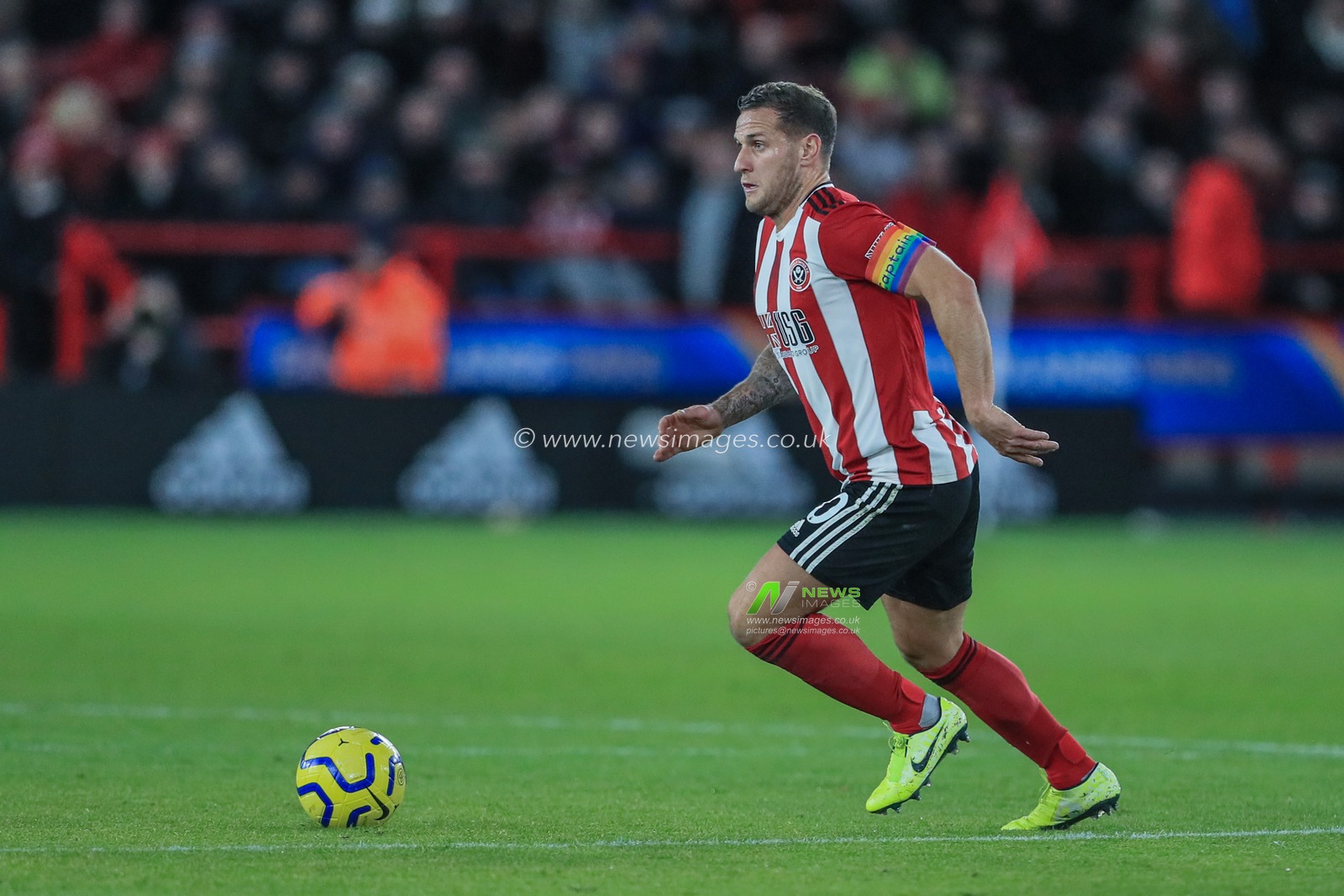 5th December 2019, Bramall Lane, Sheffield, England; Premier League, Sheffield United v Newcastle United : Billy Sharp (10) of Sheffield United in action during the game 

Credit: Mark Cosgrove/News Images