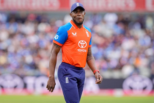 Jofra Archer of England during the Second Vitality T20 International match England vs India at Old Trafford, Manchester, United Kingdom on 04 July 2026

(Photo by Maynard Manyowa/News Images)