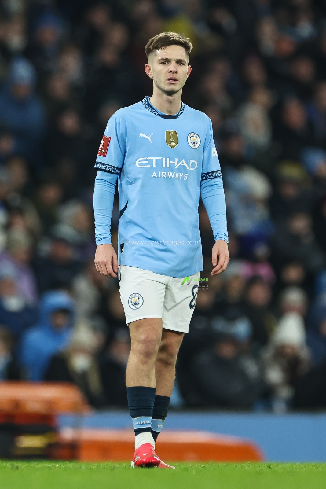 James McAtee of Manchester City during the Emirates FA Cup 3rd Round match Manchester City vs Salford City at Etihad Stadium, Manchester, United Kingdom, 11th January 2025

(Photo by Mark Cosgrove/News Images)