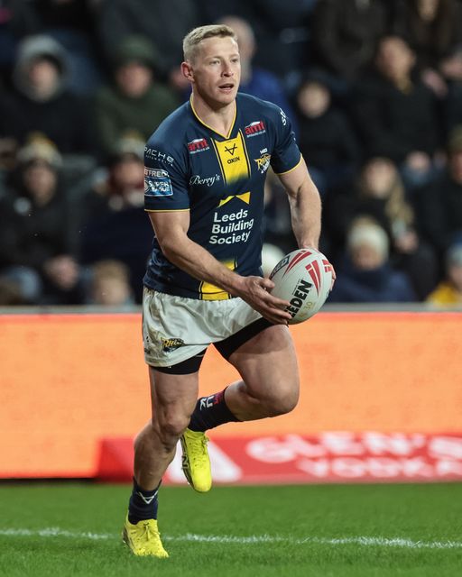 Lachie Miller of Leeds Rhinos breaks with the ball during the Betfred Super League Round 2 match Leeds Rhinos vs York Knights at AMT Headingley Stadium, Leeds, United Kingdom on 20 February 2026

(Photo by Mark Cosgrove/News Images)