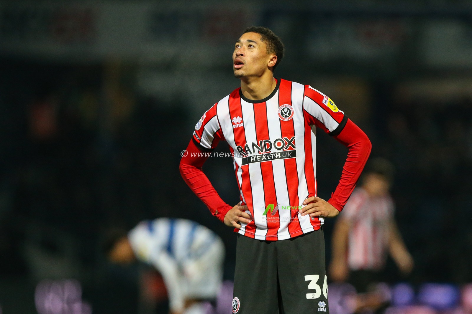 Daniel Jebbison #36 of Sheffield United during the Sky Bet Championship match Queens Park Rangers vs Sheffield United at Kiyan Prince Foundation Stadium, London, United Kingdom, 2nd January 2023

(Photo by Arron Gent/News Images)