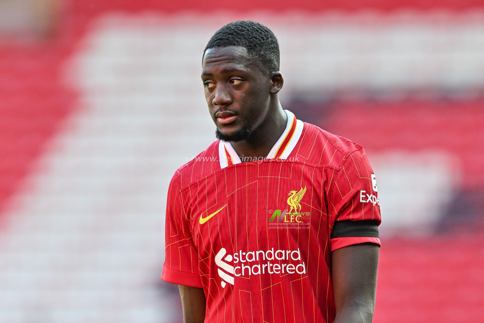 Ibrahima KonatÃ© of Liverpool during the Pre-season friendly match Liverpool vs Las Palmas at Anfield, Liverpool, United Kingdom, 11th August 2024

(Photo by Cody Froggatt/News Images)