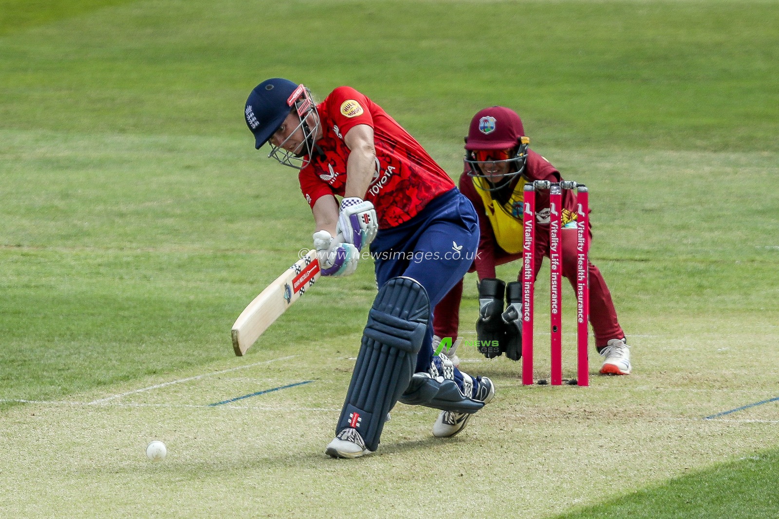 Heather Knight of England Women bats during the 3rd Vitality IT20 Series match England Women vs West Indies Women at The Cloud County Ground, Chelmsford, United Kingdom, 26th May 2025

(Photo by Izzy Poles/News Images)